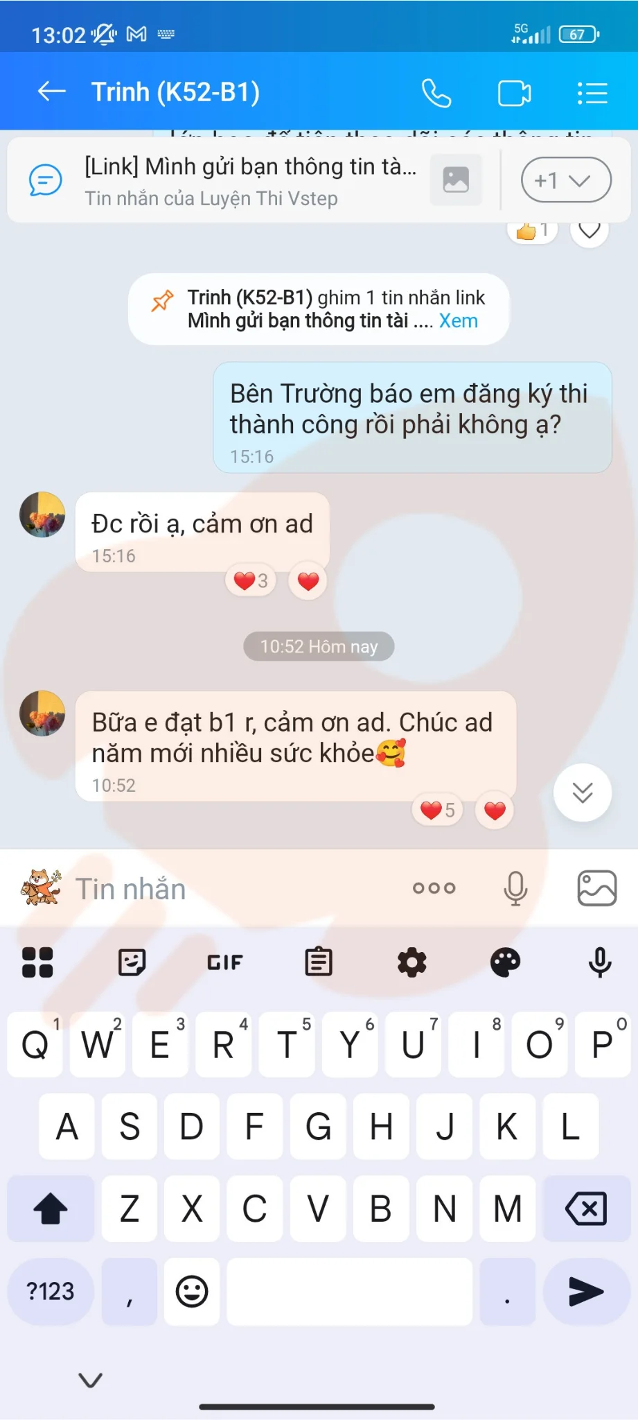 Phản hồi học viên VSTEP B1