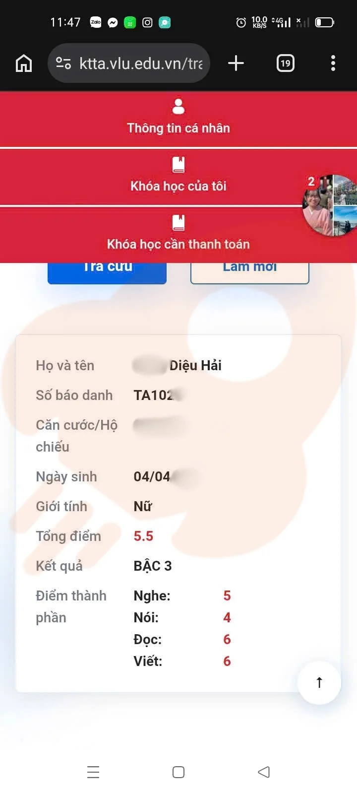 Phản hồi học viên VSTEP B1