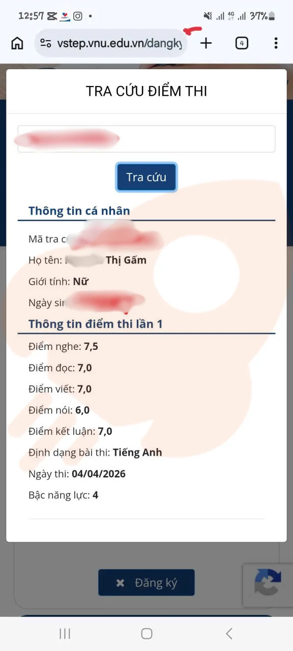 Phản hồi học viên VSTEP B1