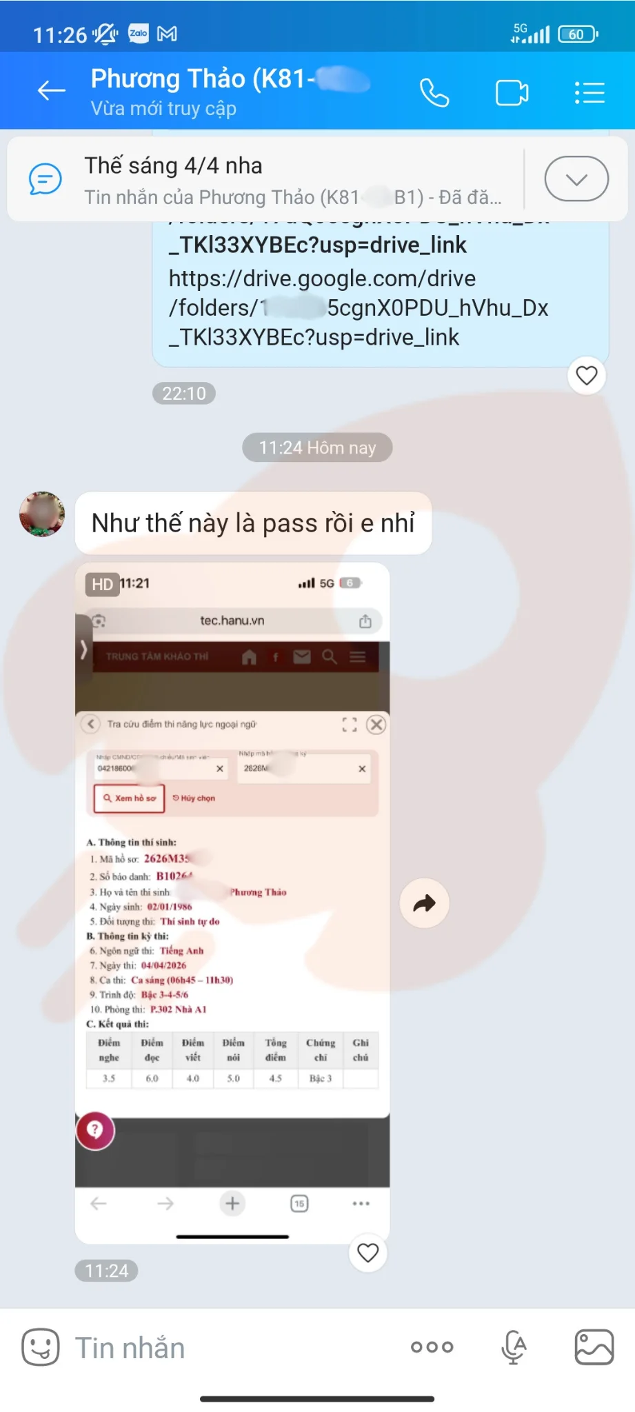 Phản hồi học viên VSTEP B1