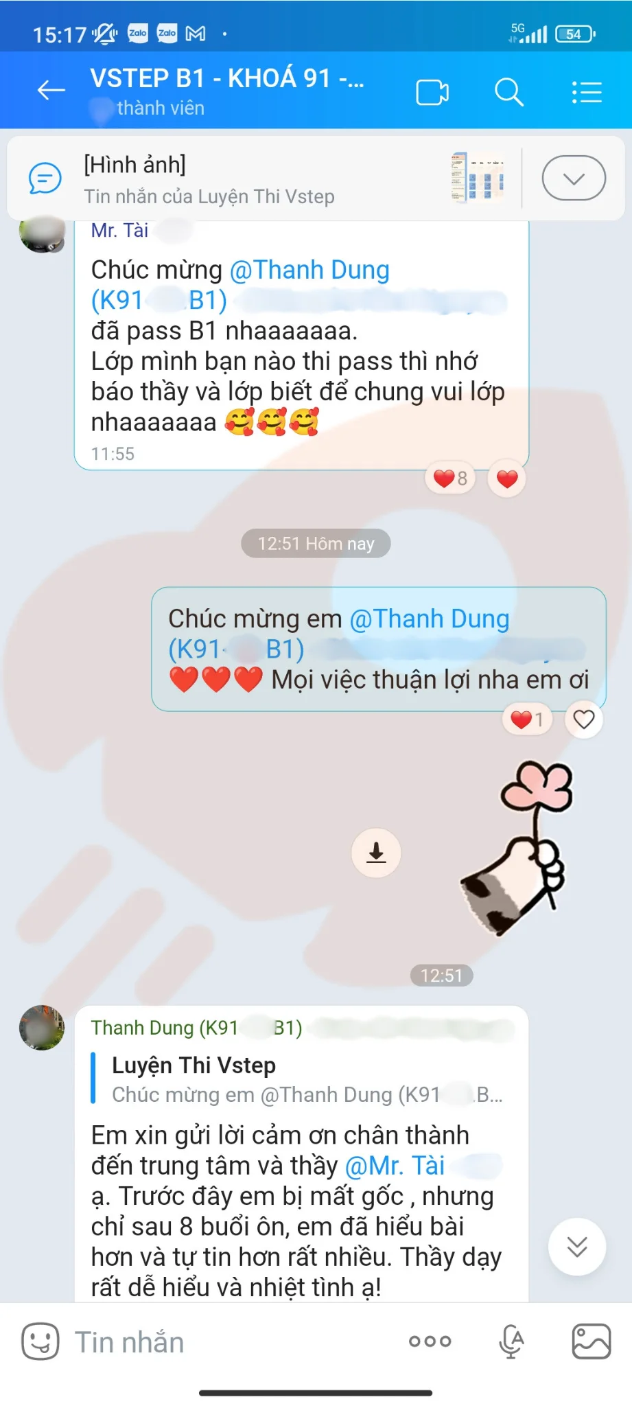 Phản hồi học viên VSTEP B1