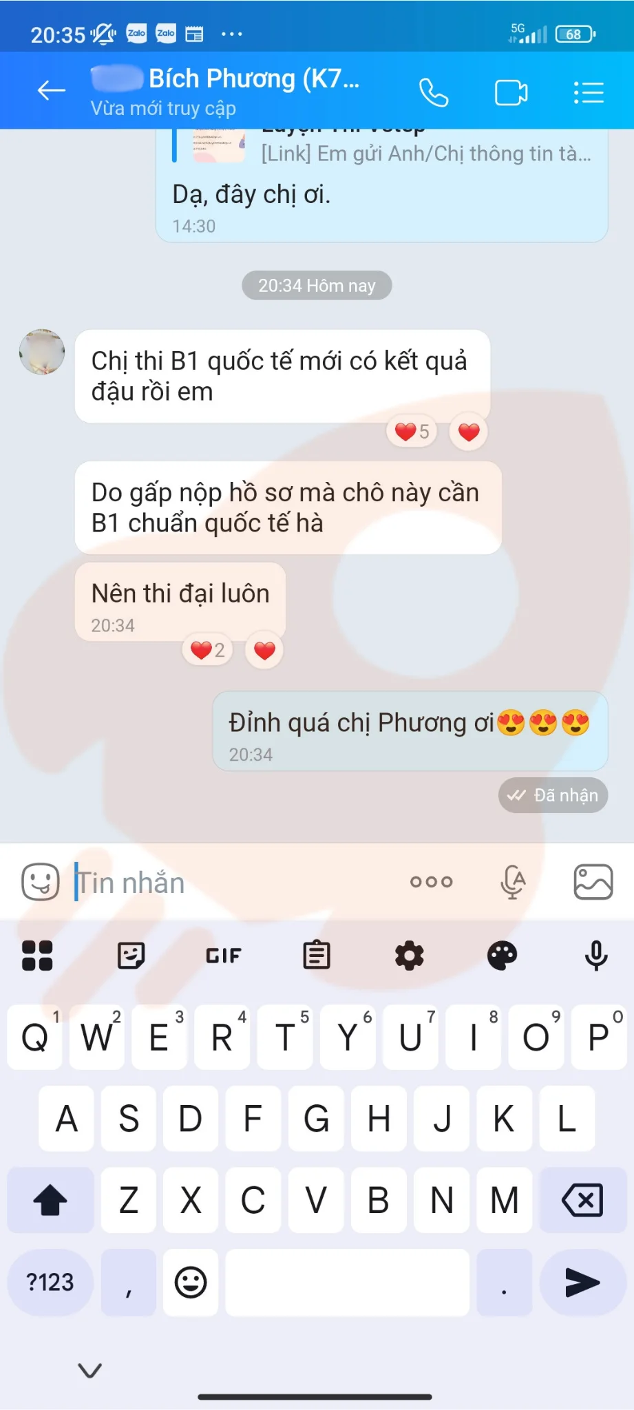 Phản hồi học viên VSTEP B1