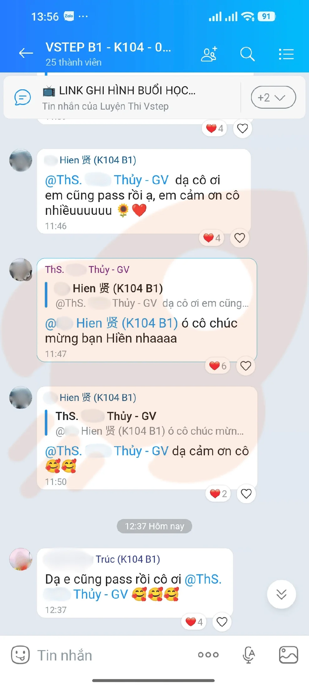 Phản hồi học viên VSTEP B1