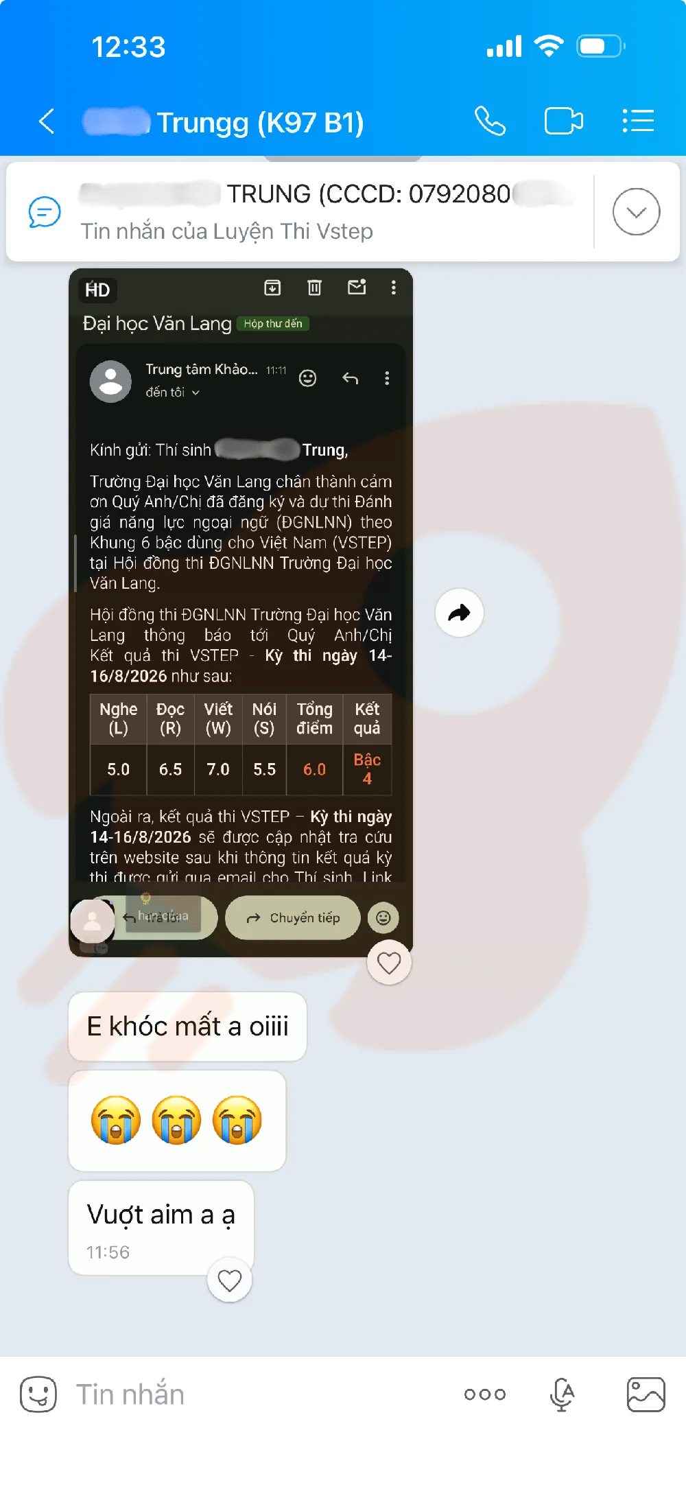 Phản hồi học viên VSTEP B1