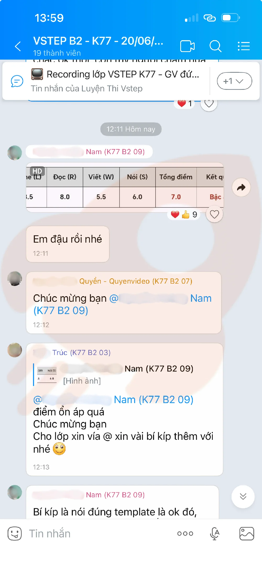 Phản hồi học viên VSTEP B2