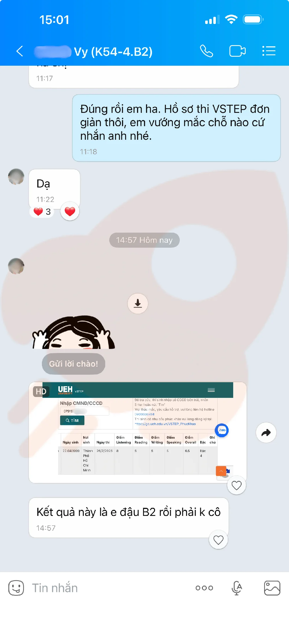 Phản hồi học viên VSTEP B2