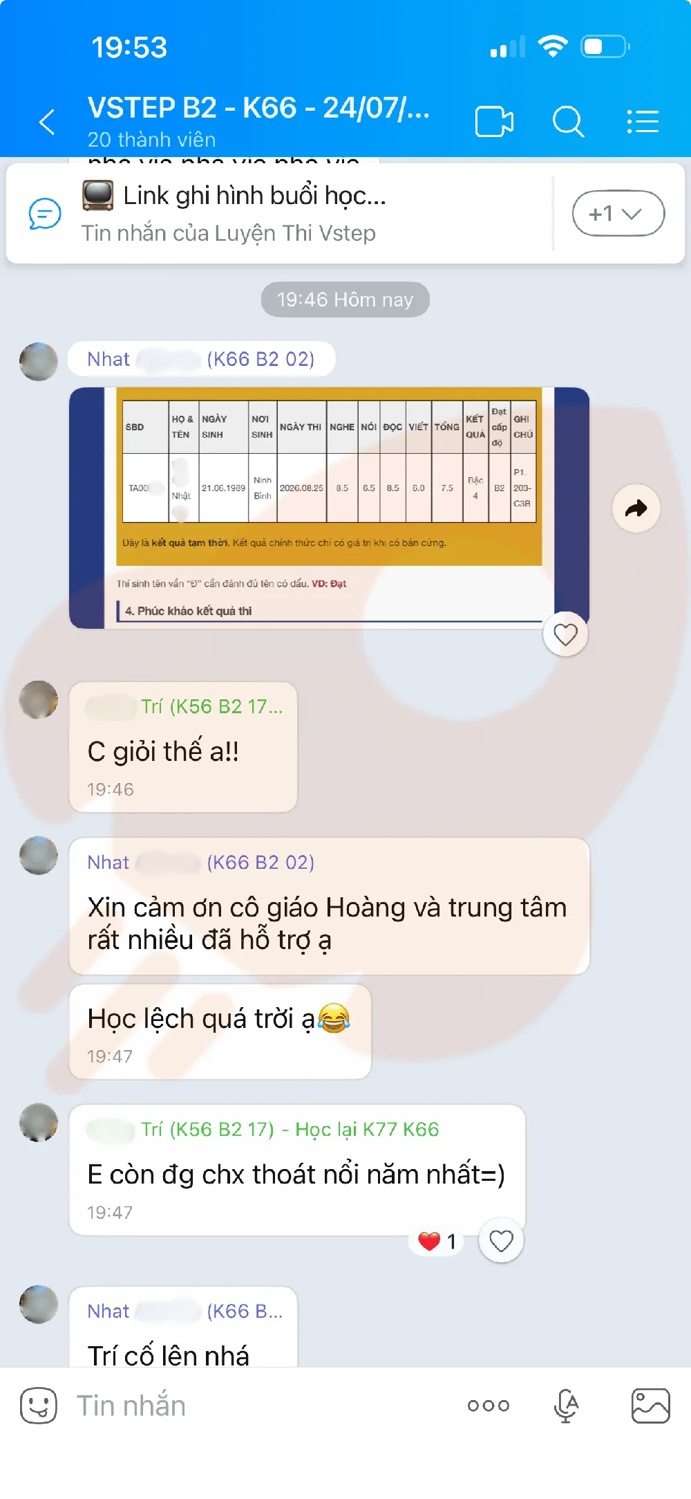 Phản hồi học viên VSTEP B2