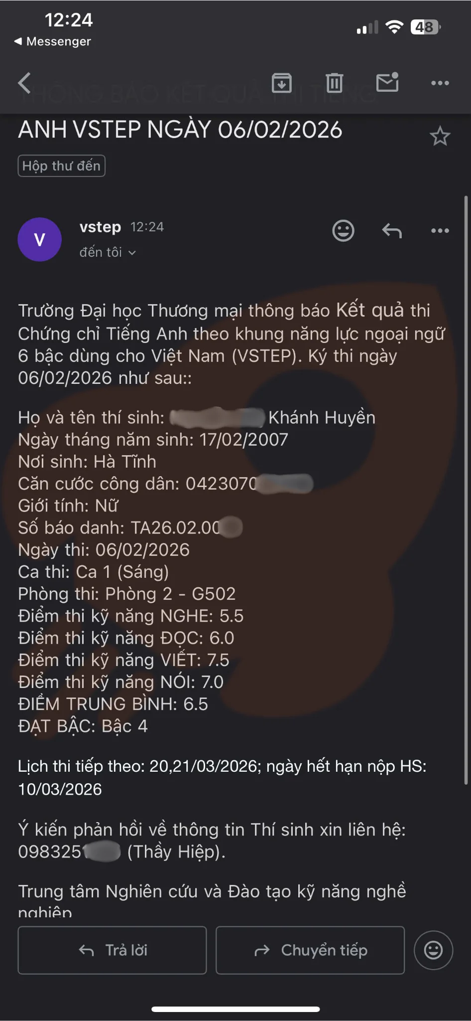 Phản hồi học viên VSTEP B2