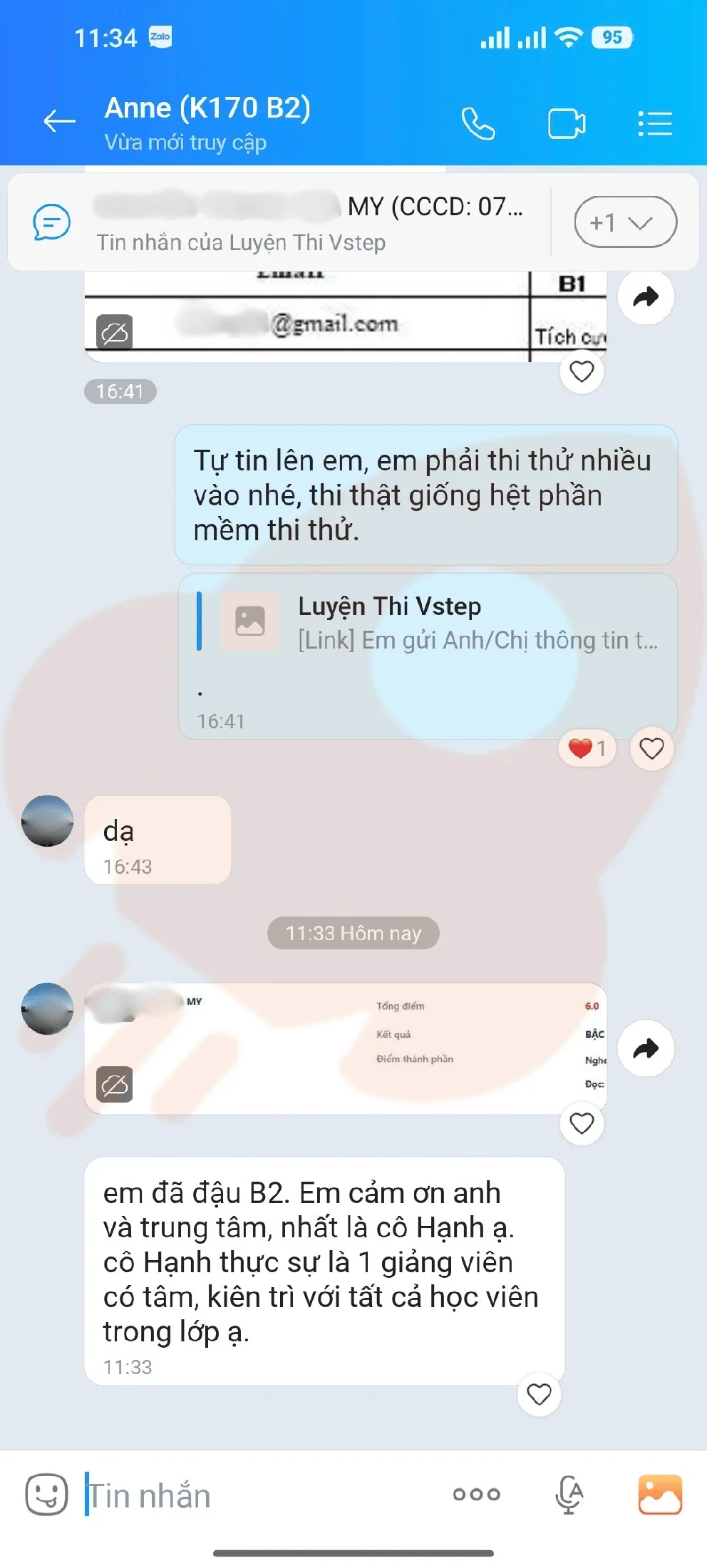 Phản hồi học viên VSTEP B2