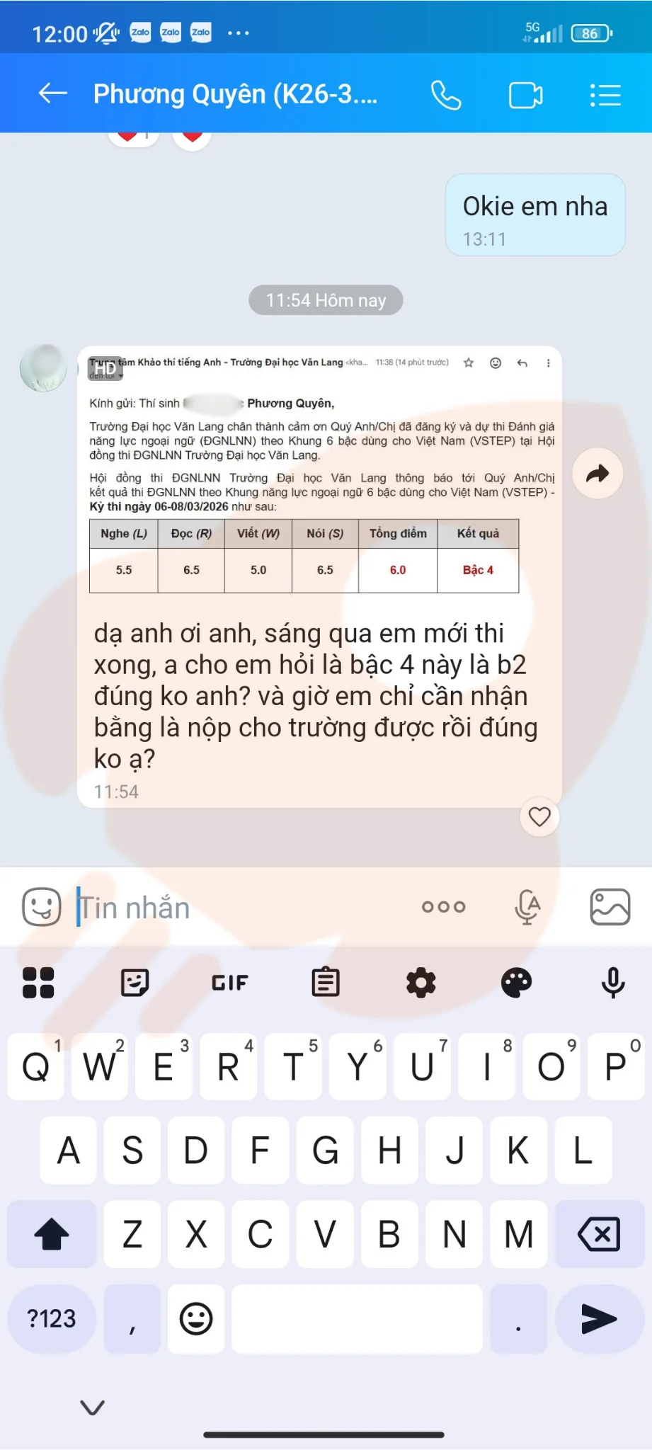 Phản hồi học viên VSTEP B2