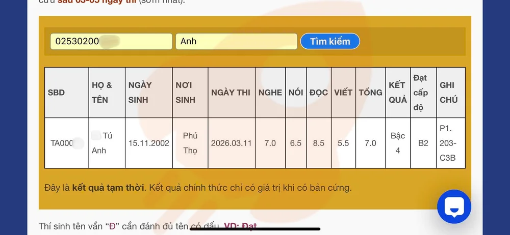 Phản hồi học viên VSTEP B2