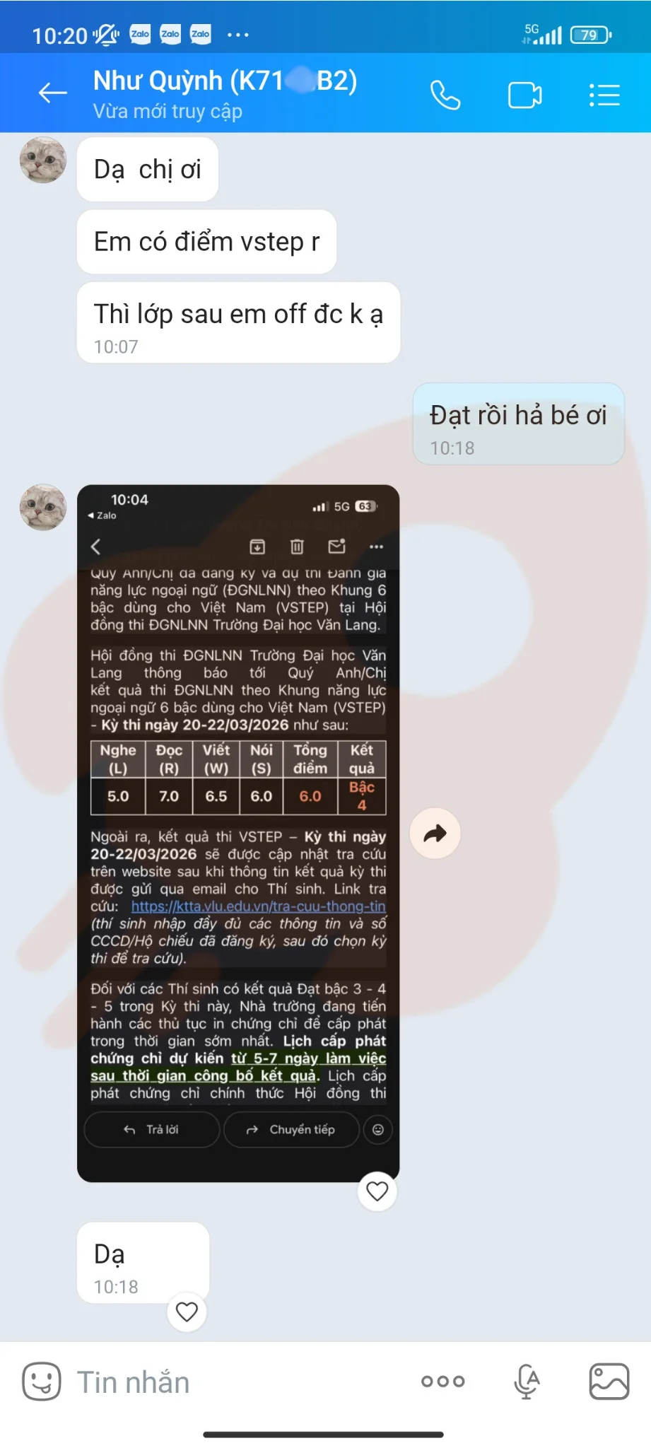 Phản hồi học viên VSTEP B2