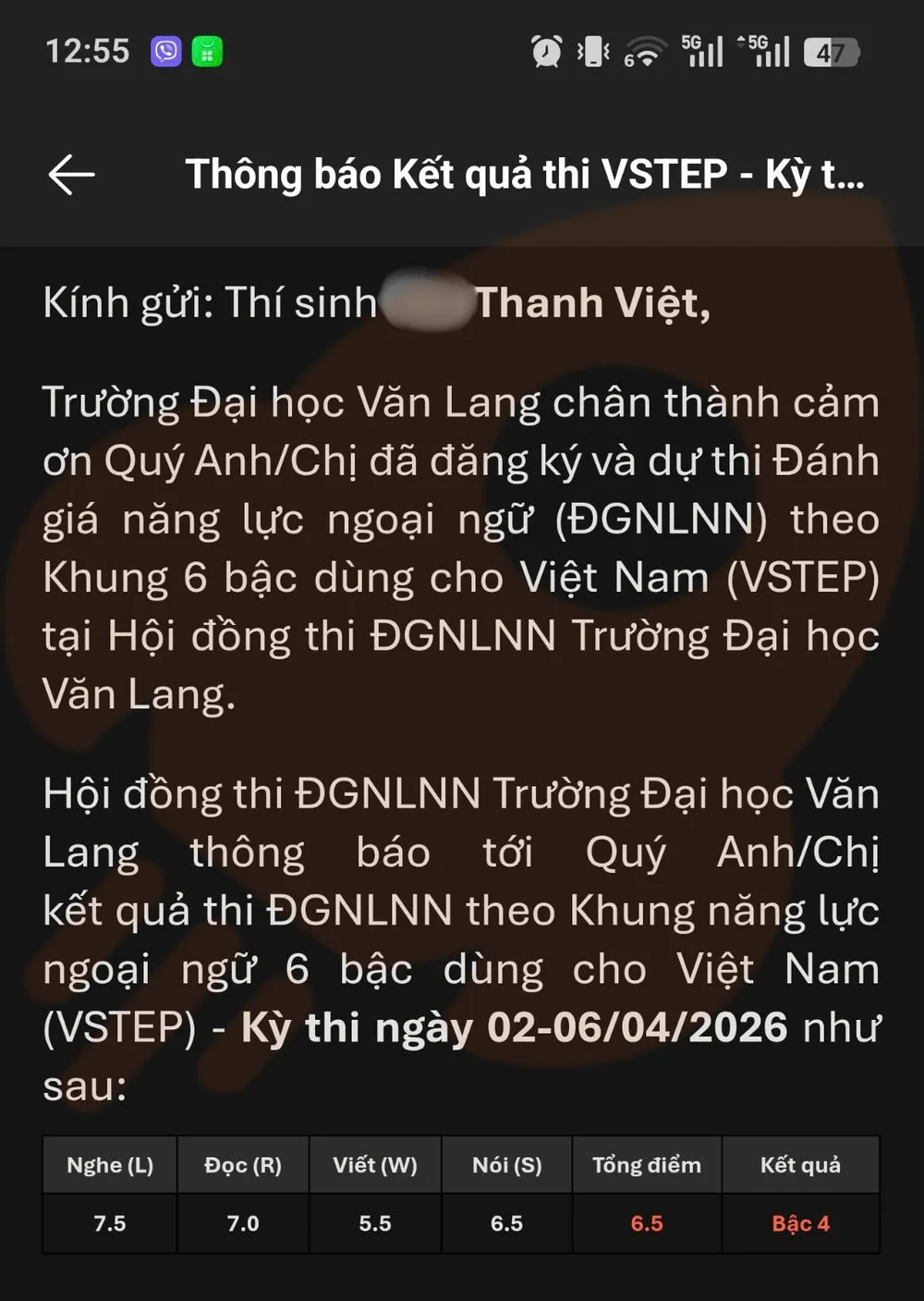 Phản hồi học viên VSTEP B2