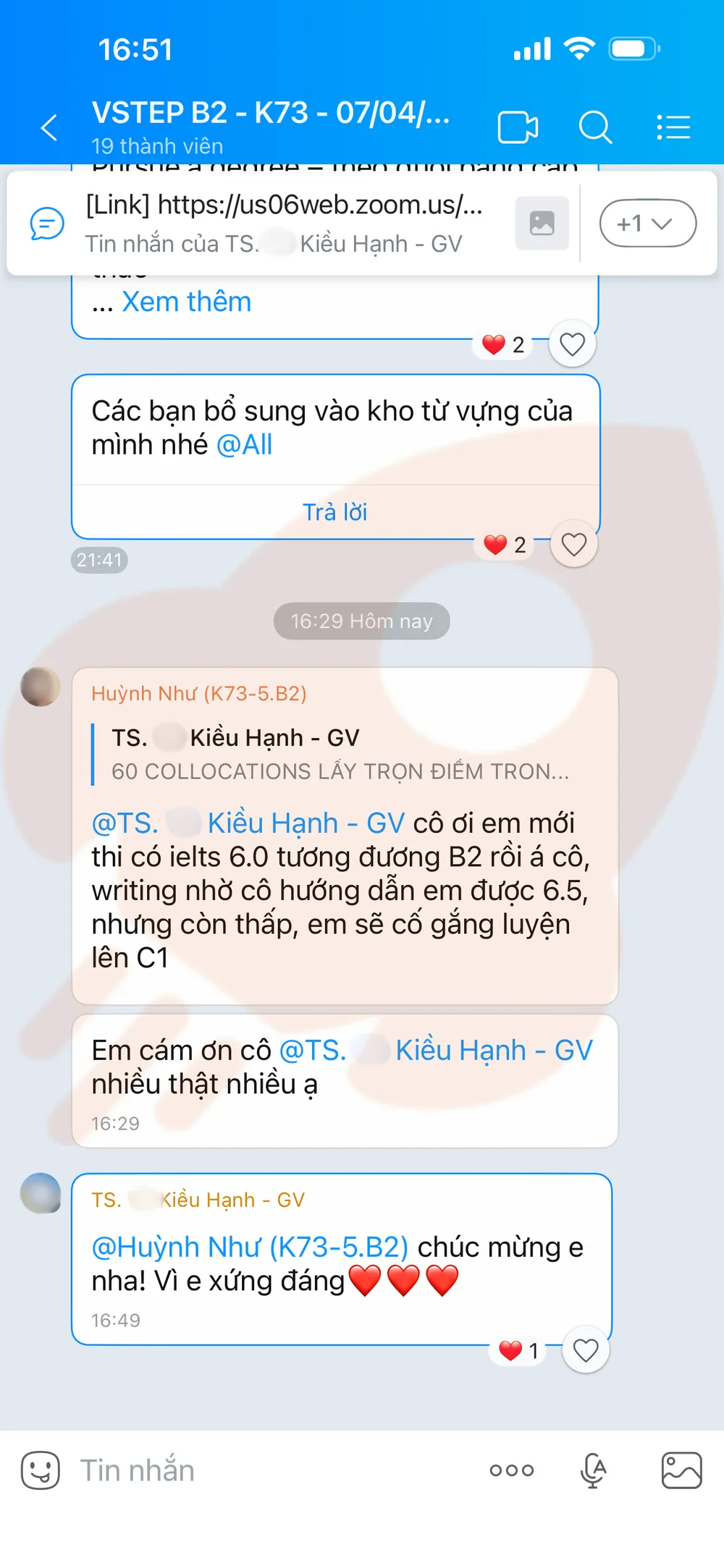 Phản hồi học viên VSTEP B2