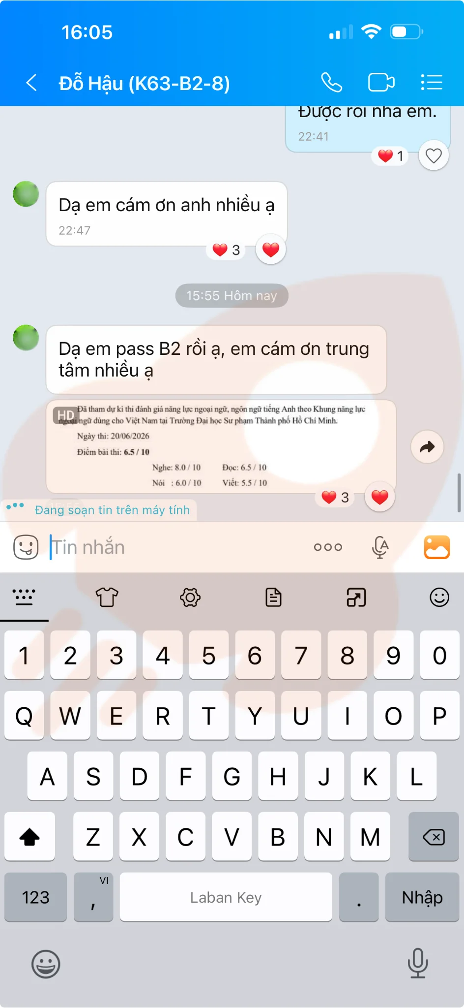 Phản hồi học viên VSTEP B2