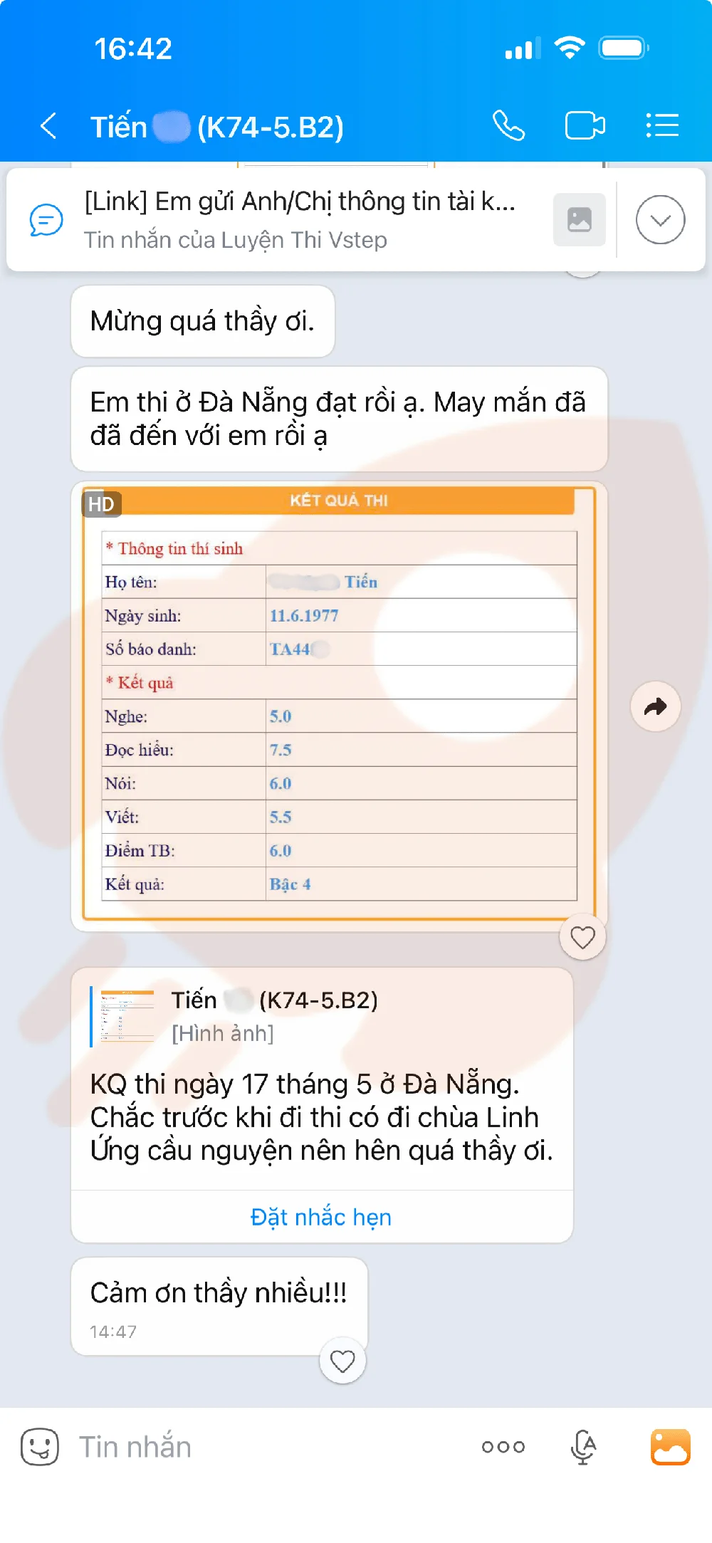 Phản hồi học viên VSTEP B2