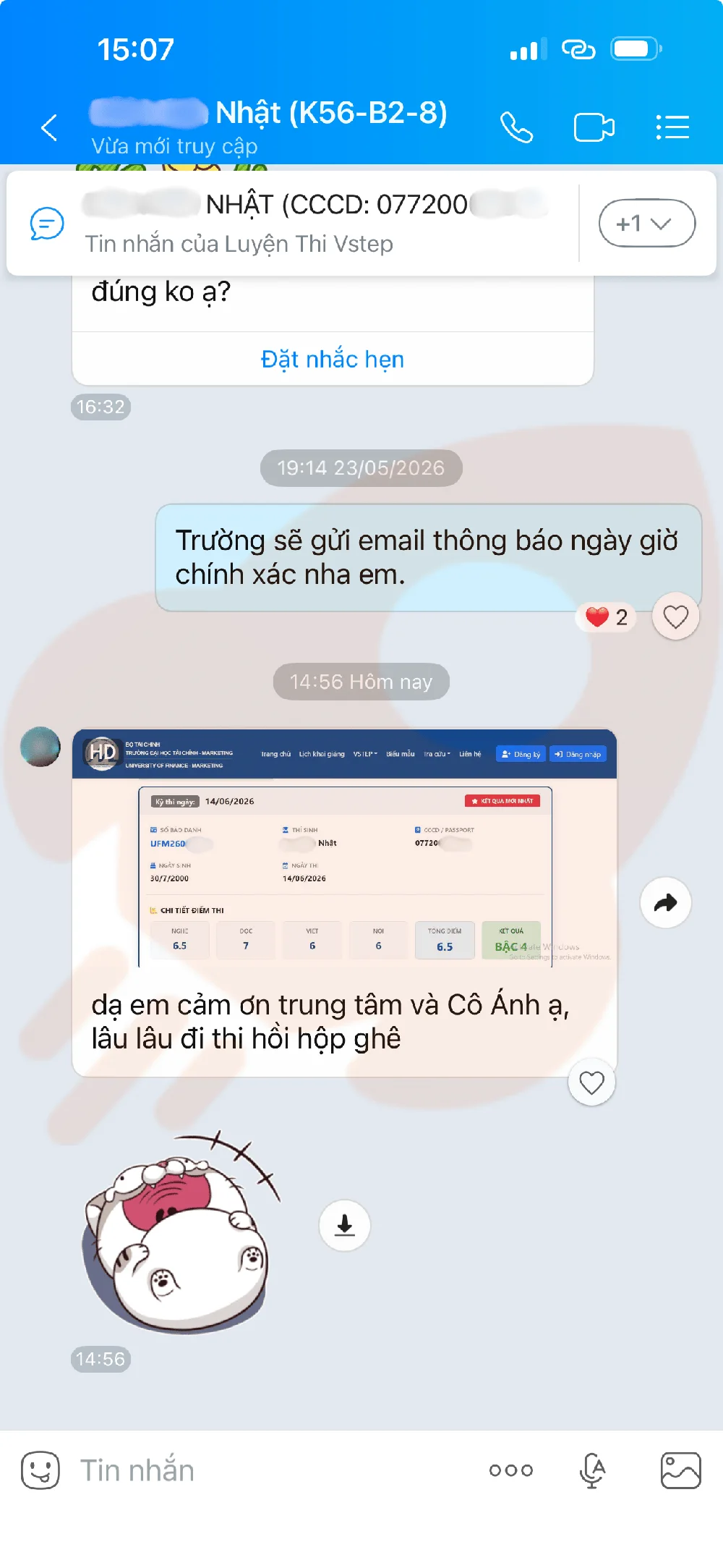 Phản hồi học viên VSTEP B2